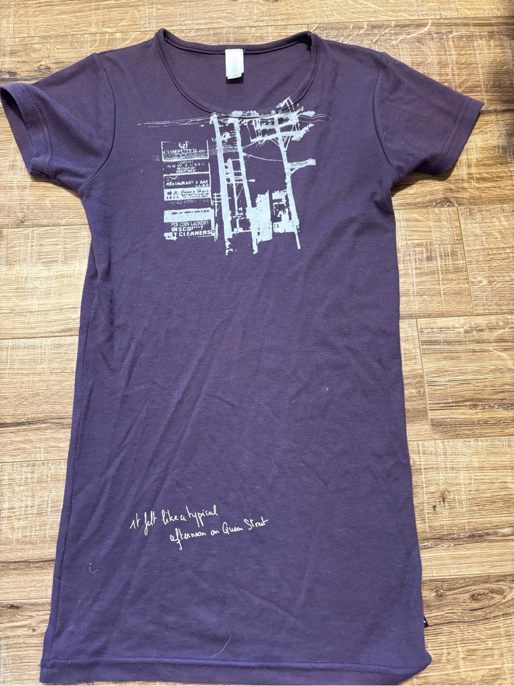 Purple Graphic Tee Dress
